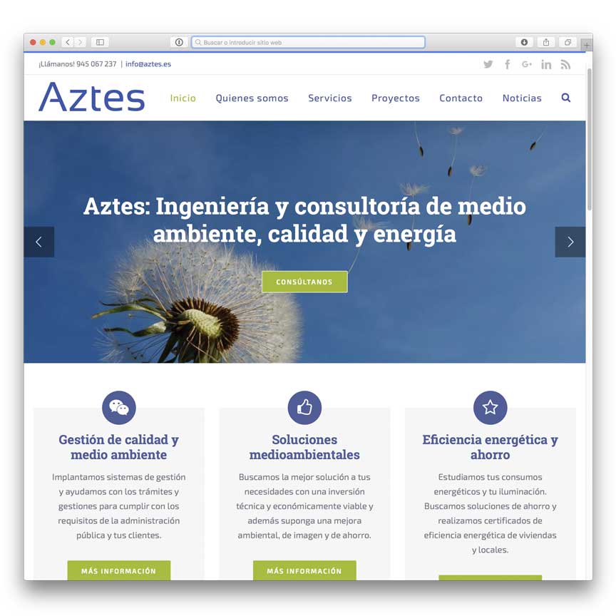 Diseño web Aztes