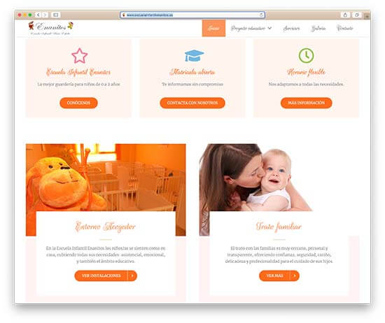 Diseño Web Escuela Infantil Enanitos - Inicio